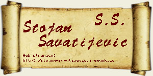 Stojan Savatijević vizit kartica